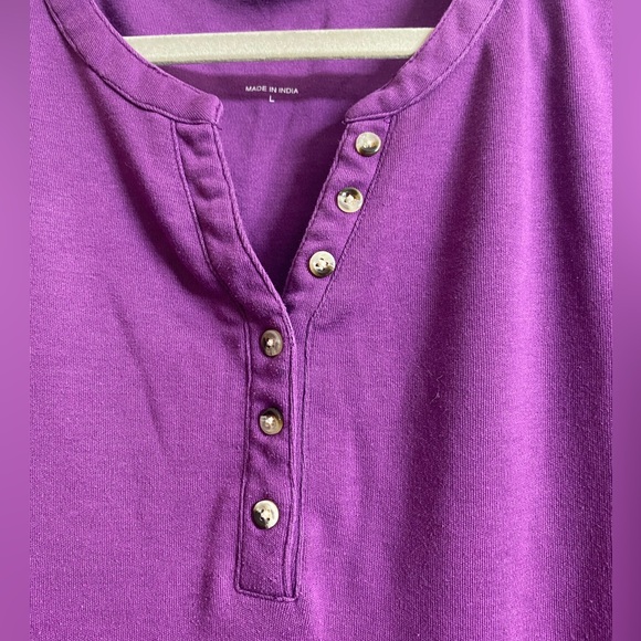 Blair purple long sleeve T - womens size L, short sleeve. - Picture 4 of 6